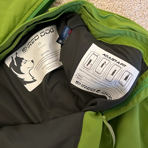 Shred Dog Insulated Kids Ski Pants w/Bib - Size 12 - Picture 3 of 9